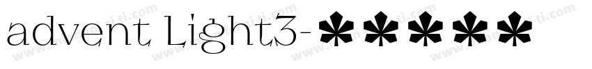 advent Light3字体转换